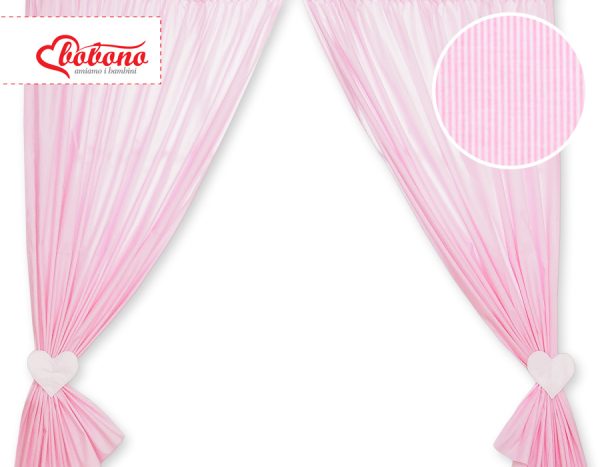 Curtains for baby room- Hanging Hearts pink strips - Image 8