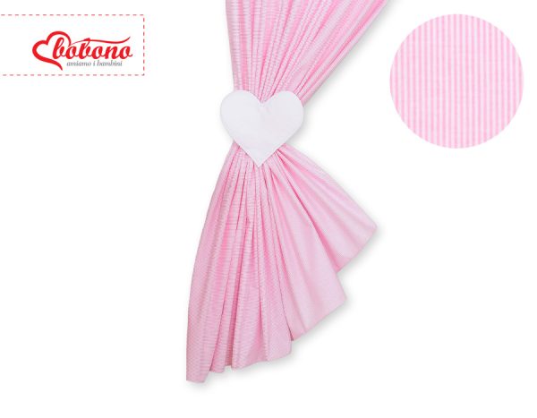 Curtains for baby room- Hanging Hearts pink strips - Image 4
