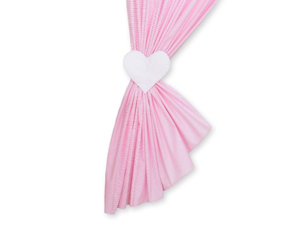 Curtains for baby room- Hanging Hearts pink strips - Image 6