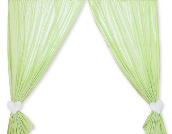 Curtains for baby room- Hanging Hearts green strips - Image 5