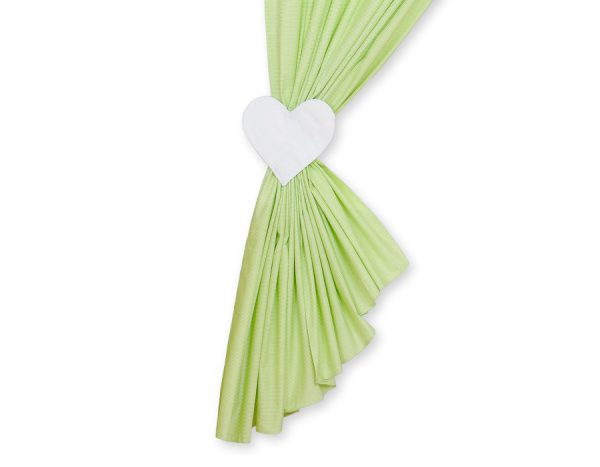 Curtains for baby room- Hanging Hearts green strips - Image 6