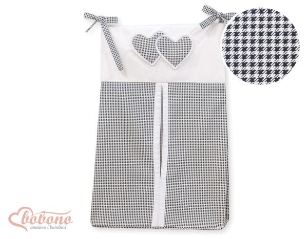 Diaper bag- Hanging Hearts black checkered - Image 3