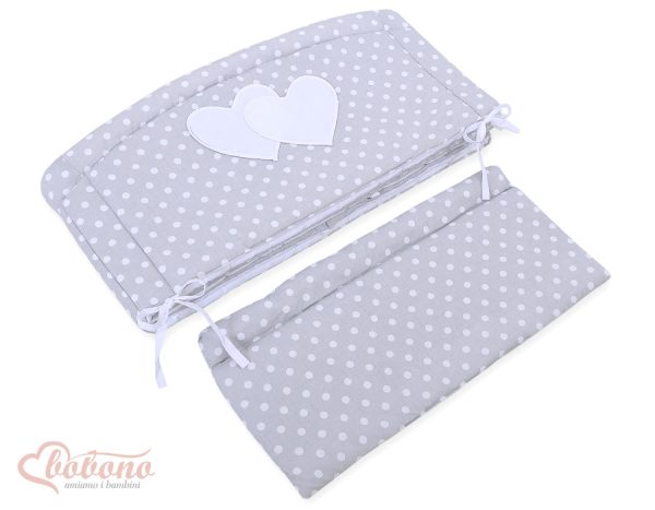Universal bumper XXL- Hanging Hearts white dots on grey - Image 3