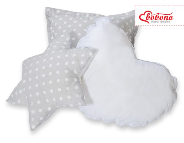 3pcs pillow set - white dots on grey - Image 4
