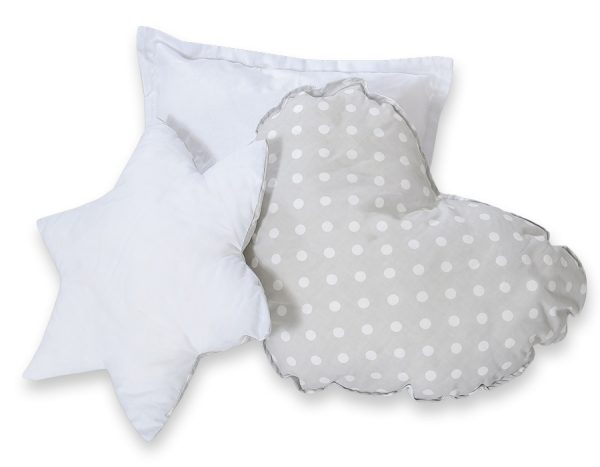 3pcs pillow set - white dots on grey - Image 3