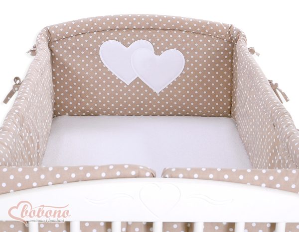 Universal bumper XXL- Hanging Hearts white dots on brown - Image 2