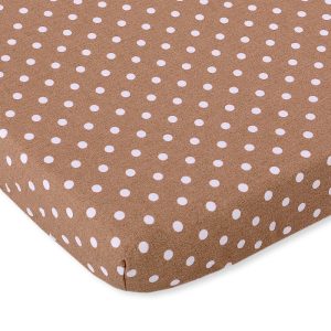 Sheet made of cotton 120x60cm white dots on brown