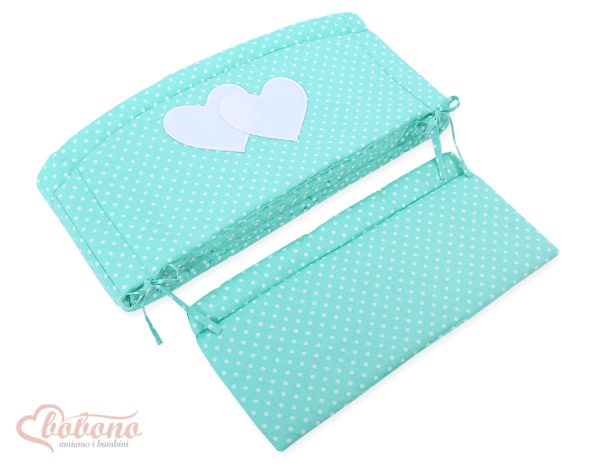 Universal bumper XXL- Hanging Hearts white dots on mint - Image 3