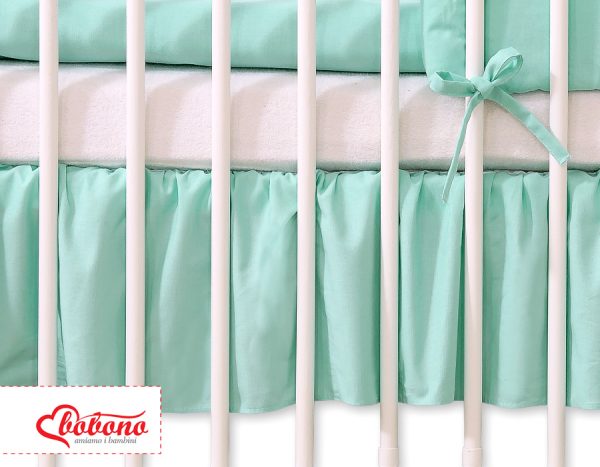 Dust Ruffle-Masking flounce 120x60cm- Hanging Hearts mint - Image 2