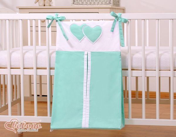 Diaper bag- Hanging Hearts mint - Image 2