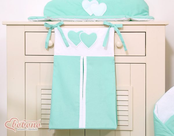 Diaper bag- Hanging Hearts mint - Image 3