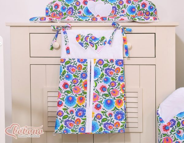 Diaper bag- Hanging hearts flower pattern - Image 3