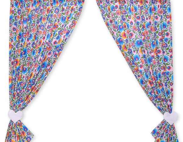 Curtains for baby room- Hanging Hearts flower pattern