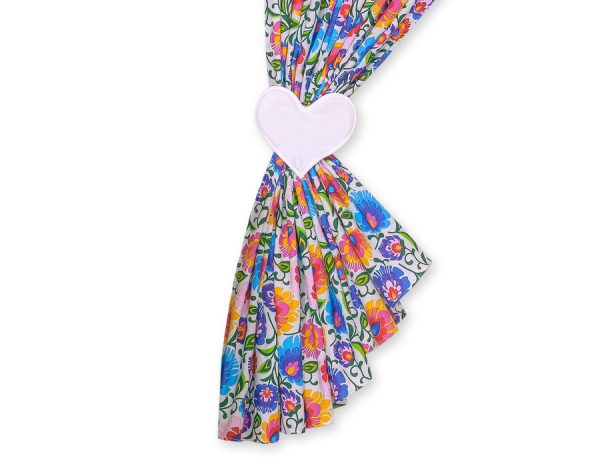 Curtains for baby room- Hanging Hearts flower pattern - Image 2