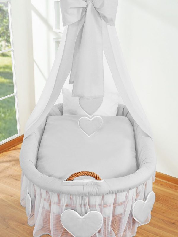 Moses Basket/Wicker drape crib- Amelie gray - Image 3