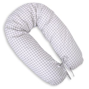 Multifunctional pregnancy pillow Longer - Grey checkered