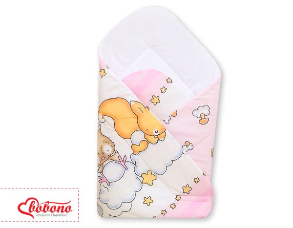 Baby nest with stiffenig- Basic Forest animals pink - Image 3