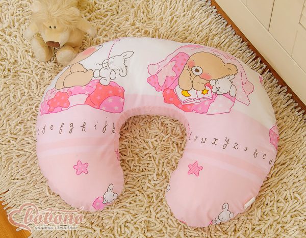 Breastfeeding Pillow Nursing Croissant Pillow, removable, Hands-Free- Teddy bear with balloon - Image 6