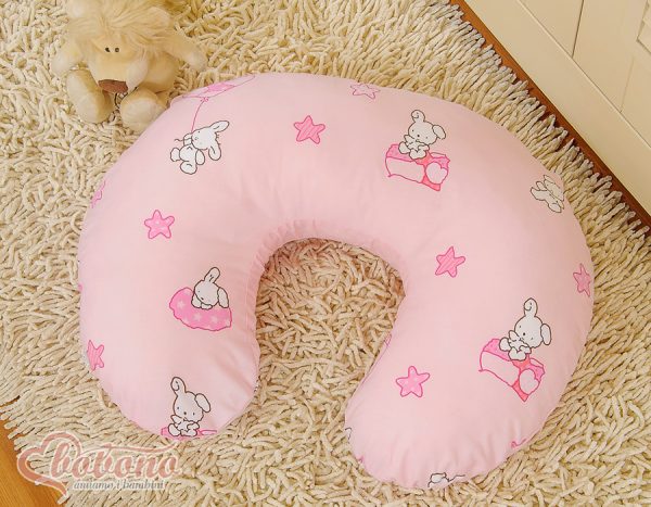 Breastfeeding Pillow Nursing Croissant Pillow, removable, Hands-Free- Teddy bear with balloon - Image 7
