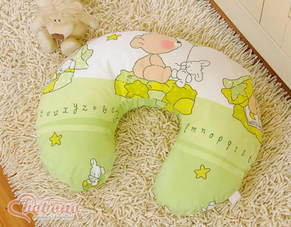 Breastfeeding Pillow Nursing Croissant Pillow, removable, Hands-Free Feeding-Teddy bear with balloon - Image 5
