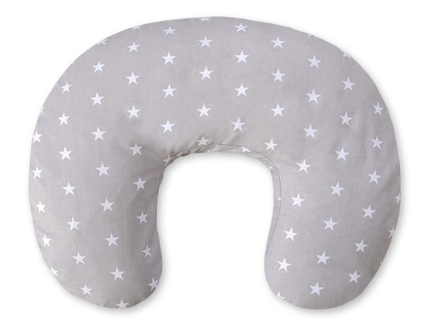 Feeding pillow- Stars grey