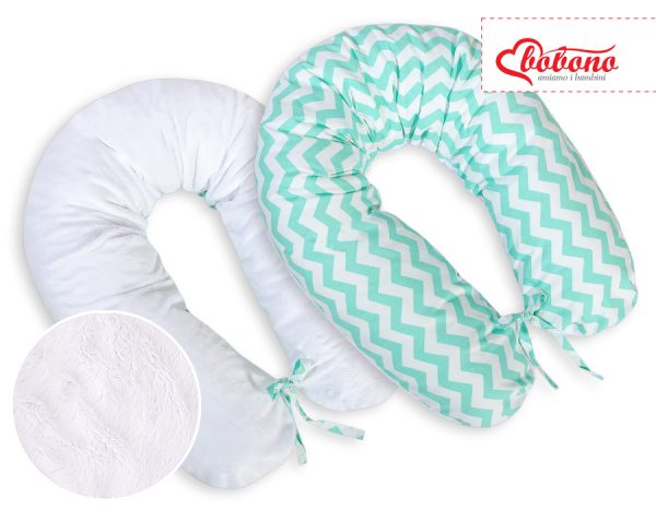 Pregnancy pillow- double-sided- Chevron mint - Image 2