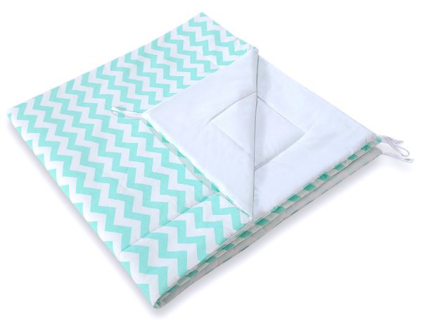 Double-sided teepee playmat- Chevron mint
