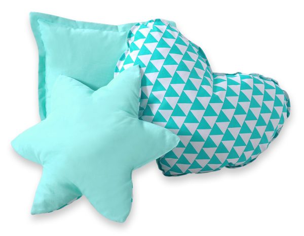 3pcs pillow set - triangles mint - Image 4