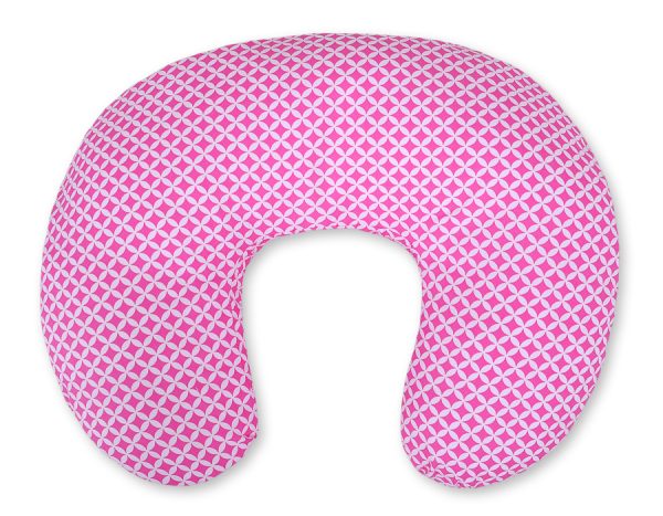 Feeding pillow- rosette pink