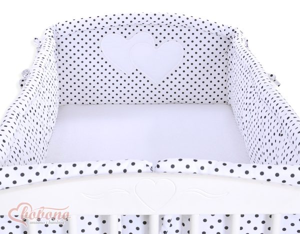 Universal bumper XXL- Hanging Hearts black dots on white - Image 2