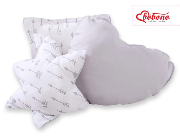 3pcs pillow set - Grey arrows - Image 2