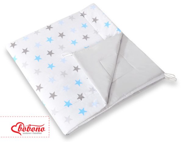 Double-sided teepee playmat- Grey-blue stars/grey - Image 2