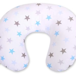 Feeding pillow- Grey-blue stars