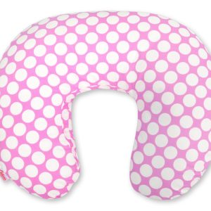 Feeding pillow- pink with white dots