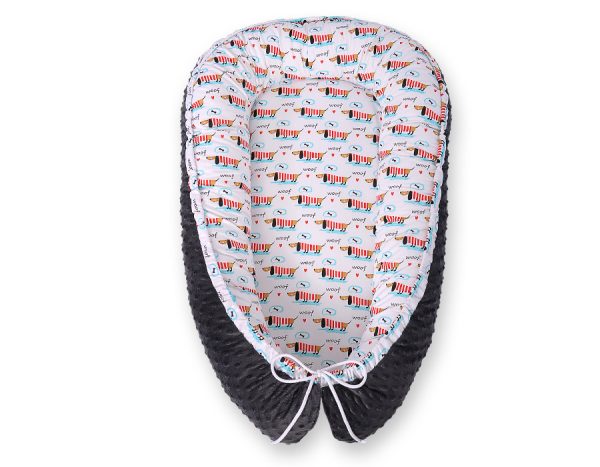 Baby nest double-sided Premium Cocoon for infants BOBONO minky- doggies - Image 5