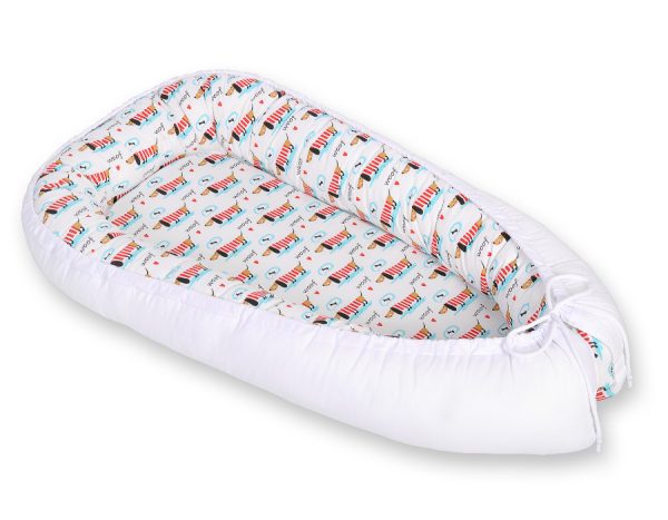 Baby nest double-sided Premium Cocoon for infants BOBONO- doggies - Image 3