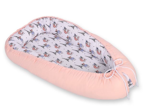 Baby nest double-sided Premium Cocoon for infants BOBONO- little doggies - Image 2