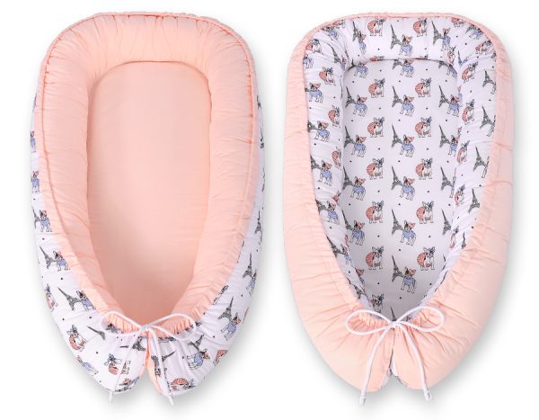 Baby nest double-sided Premium Cocoon for infants BOBONO- little doggies - Image 3