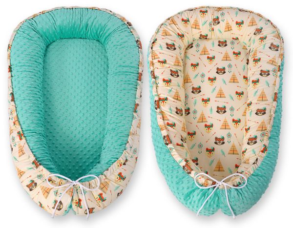 Baby nest double-sided Premium Cocoon for infants BOBONO minky- teepee - Image 2