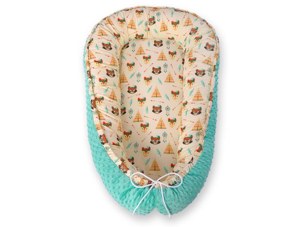 Baby nest double-sided Premium Cocoon for infants BOBONO minky- teepee - Image 5