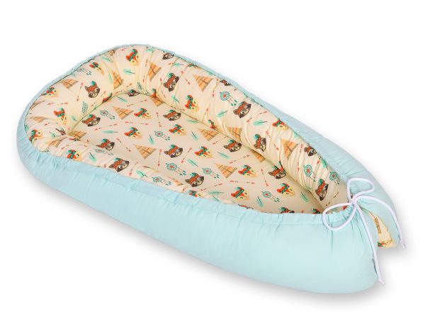 Baby nest double-sided Premium Cocoon for infants BOBONO- teepee cream - Image 3