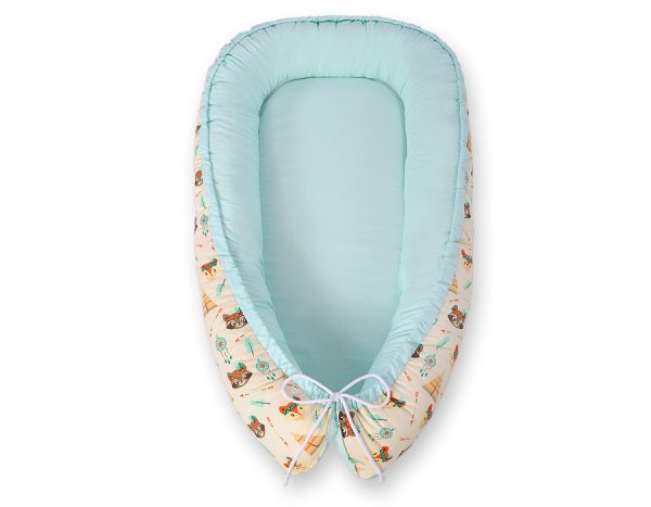 Baby nest double-sided Premium Cocoon for infants BOBONO- teepee cream - Image 6
