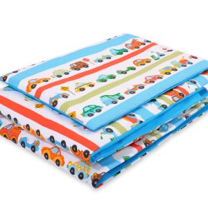 Baby cotton bedding set 2-pcs 135x100 cm- retro cars
