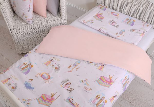 Baby cotton bedding set 2-pcs 140x200 Junior - fairy-tale princesses - Image 4