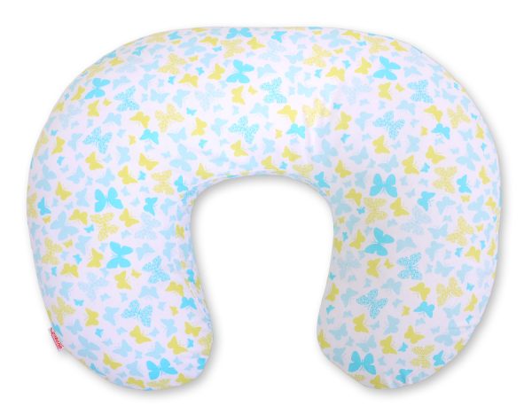 Feeding pillow- blue butterflies