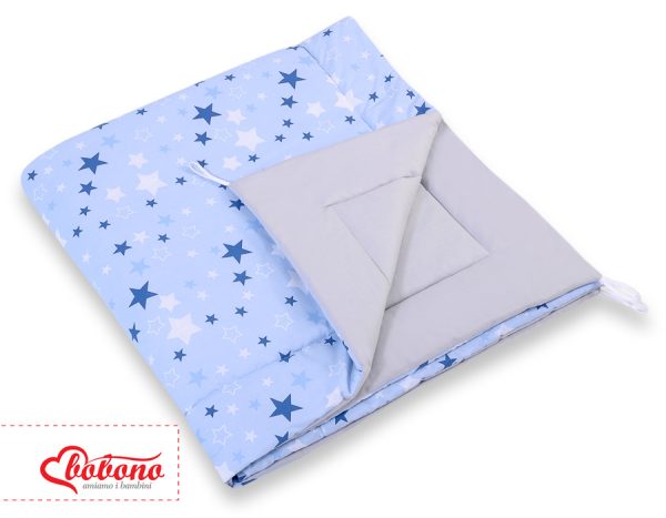 Double-sided teepee playmat- blue-navy blue stars/gray - Image 2
