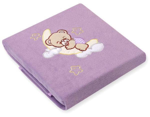Polar fleece blanket for babies - Good night lilac - Image 2