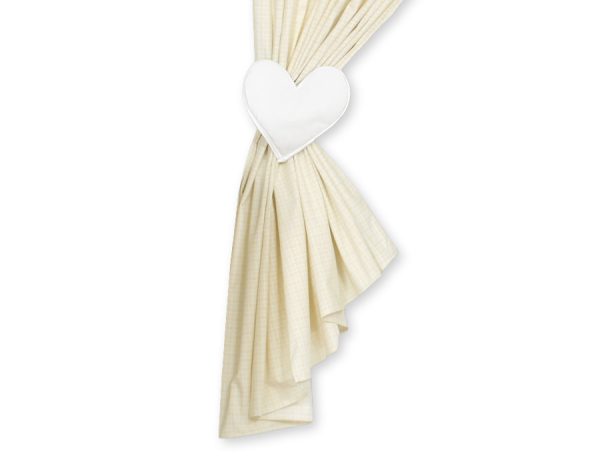 Curtains for baby room- Milo- Teddy Bear with heart white - Image 2