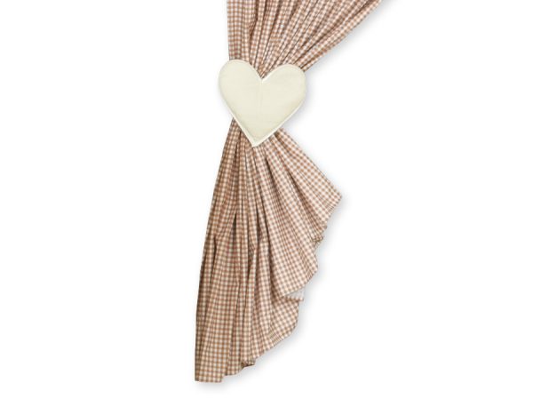 Curtains for baby room- Milo- Teddy Bear with heart brown - Image 2