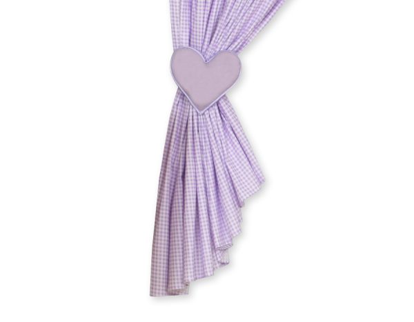 Curtains for baby room- Milo- Teddy Bear with heart lilac - Image 2